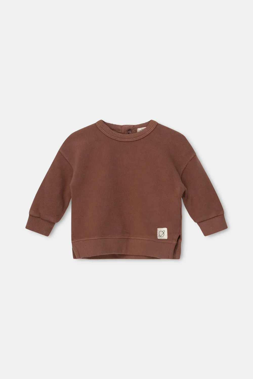 Organic plush baby sweatshirt