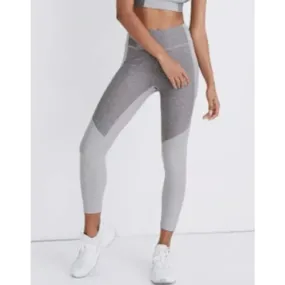 OUTDOOR VOICES Womens Warmup Workout Leggings XL Two Tone Grey 3/4 Length NWT