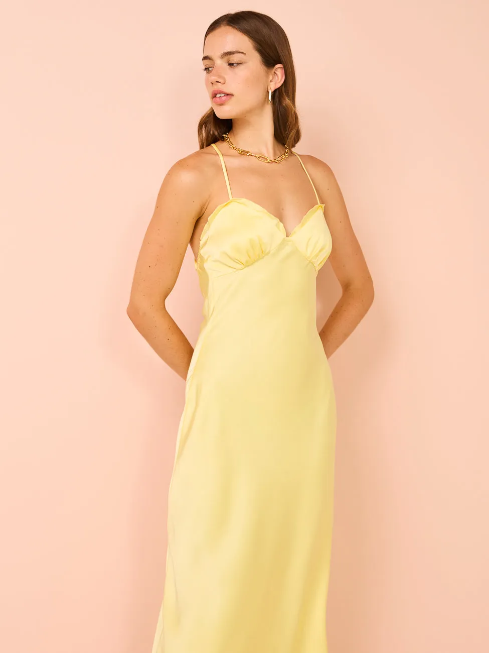 Ownley Carmen Maxi Dress in Butter