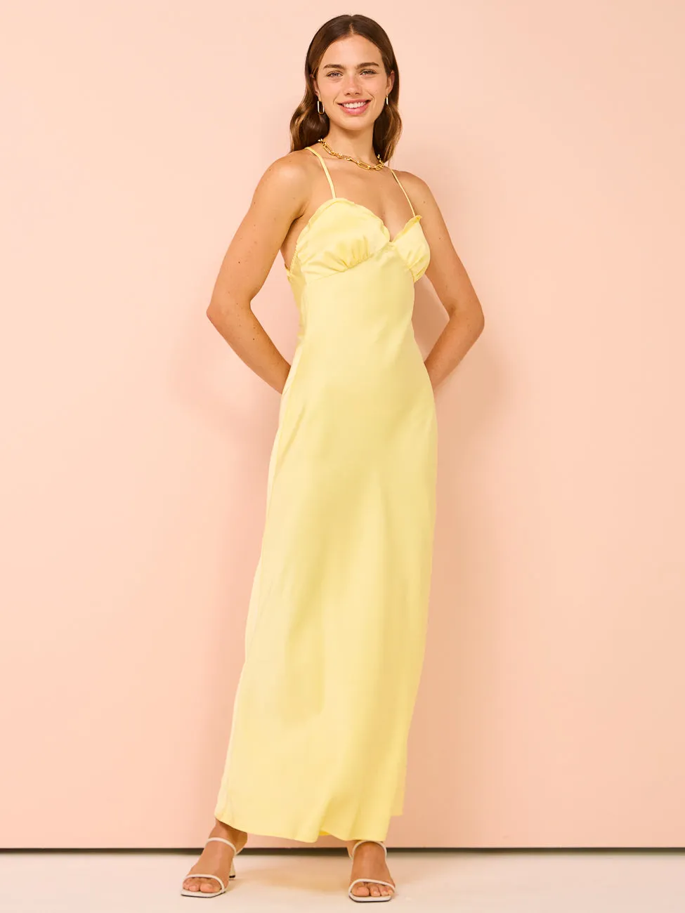 Ownley Carmen Maxi Dress in Butter