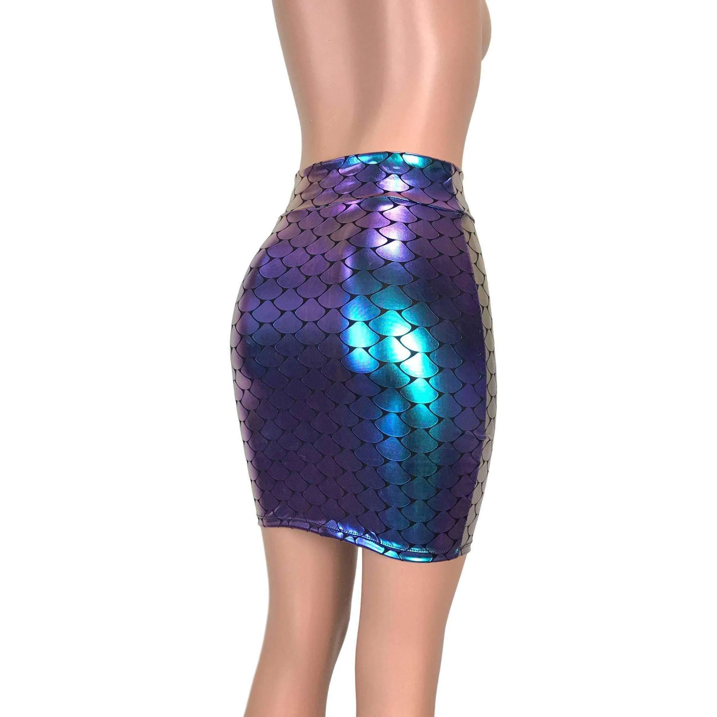 Pencil Skirt - Holographic Mermaid