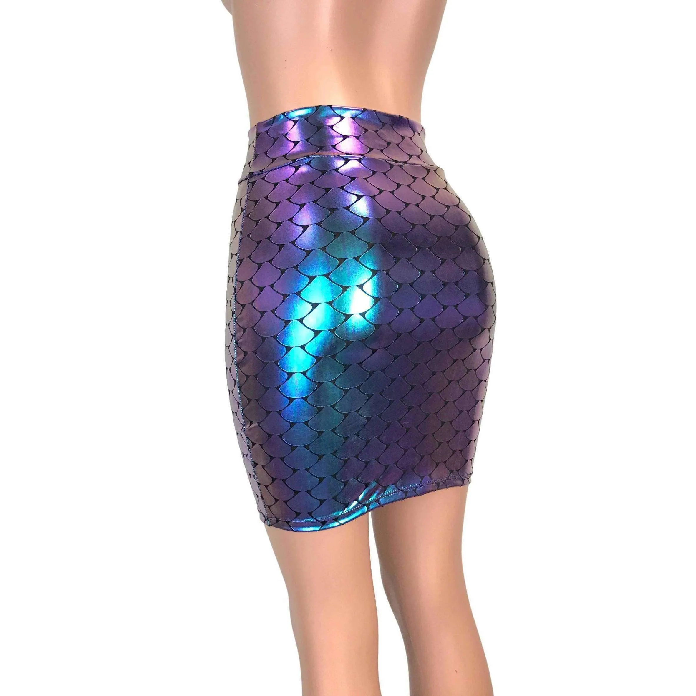 Pencil Skirt - Holographic Mermaid