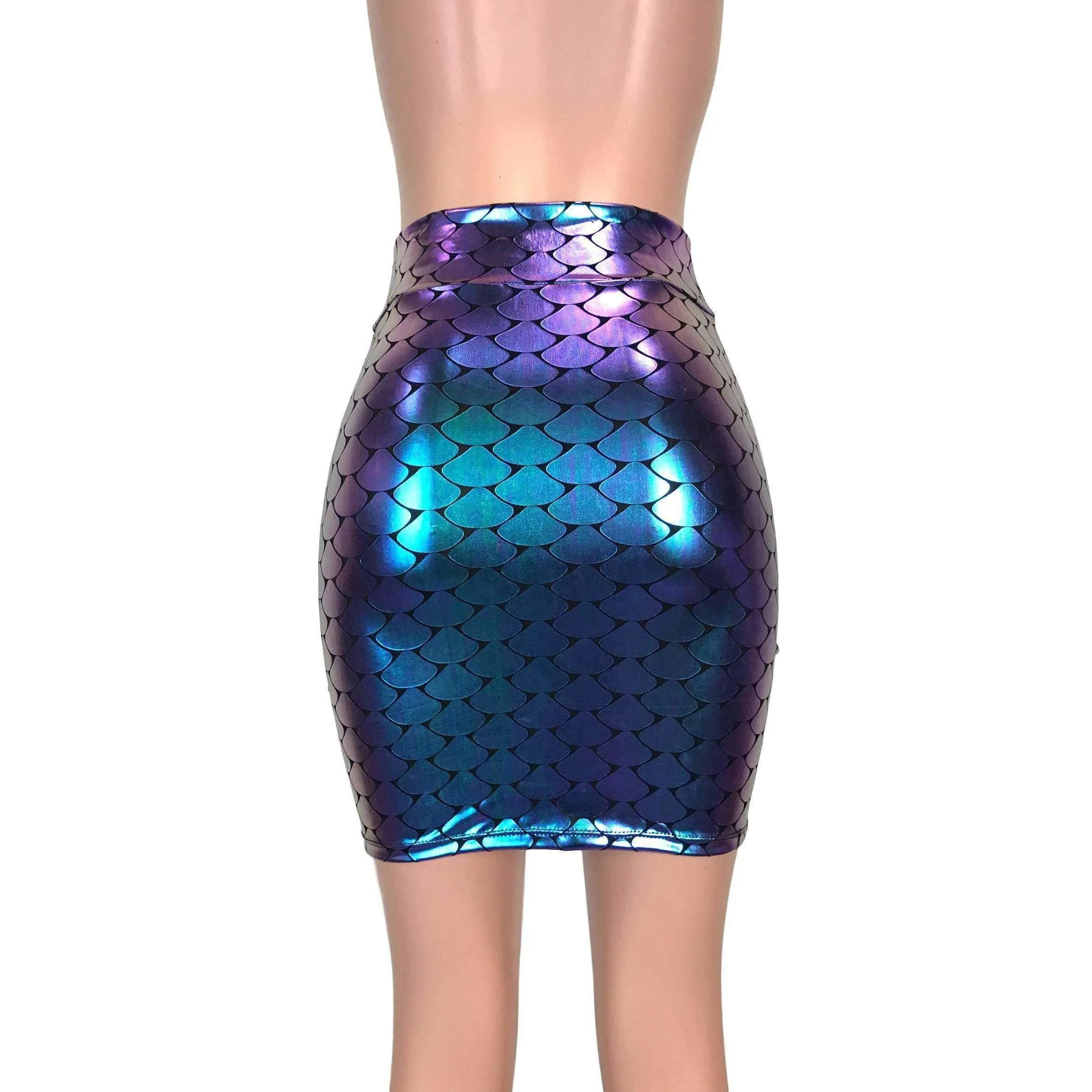Pencil Skirt - Holographic Mermaid