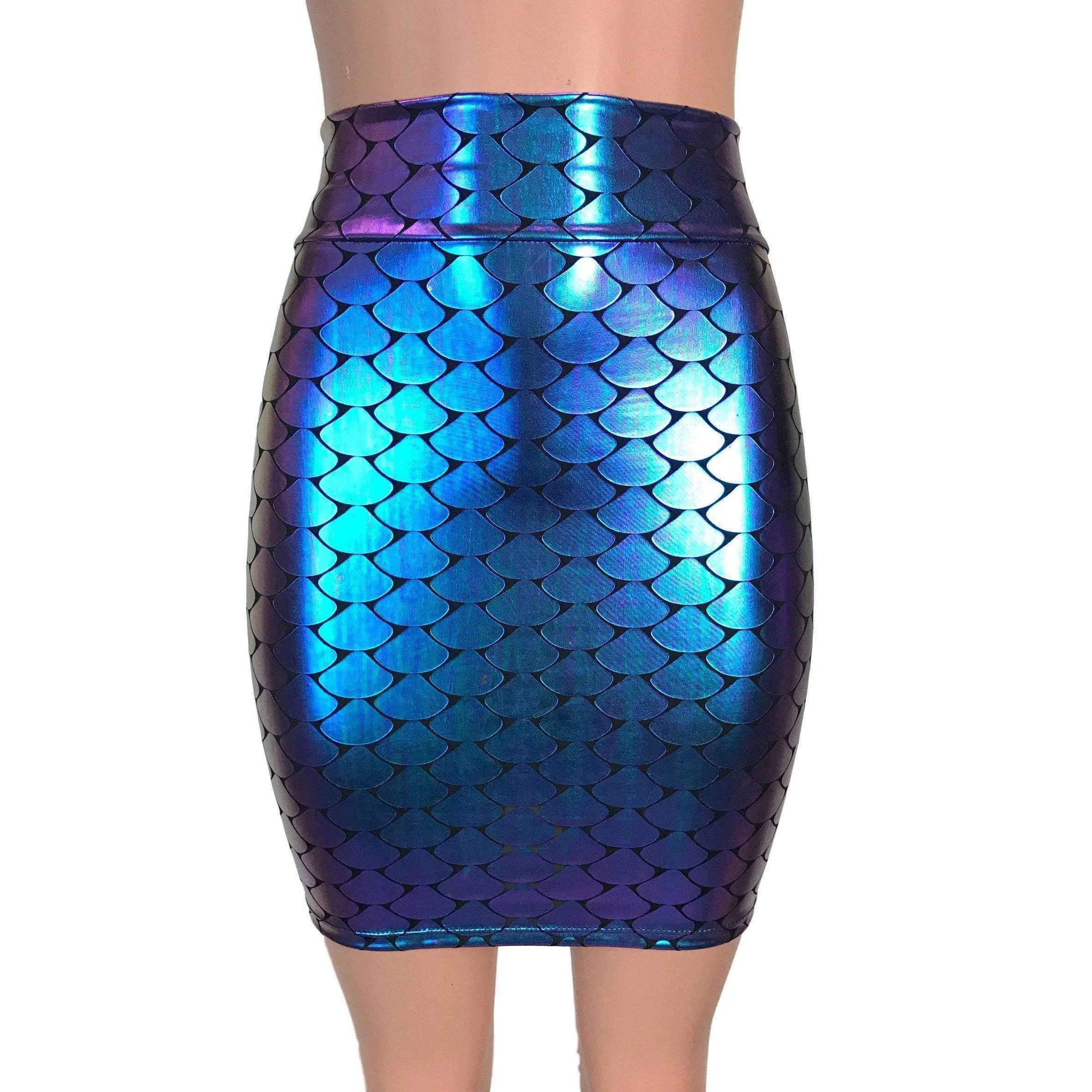 Pencil Skirt - Holographic Mermaid