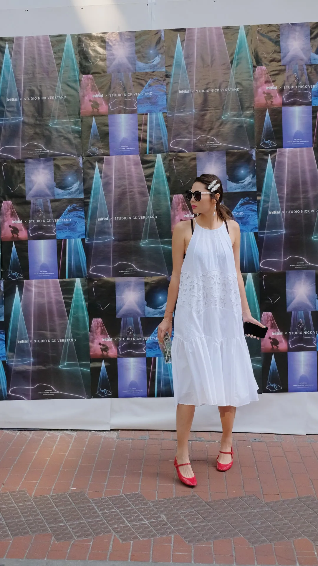 Premium White Mixed Fabrics Dolly Dress