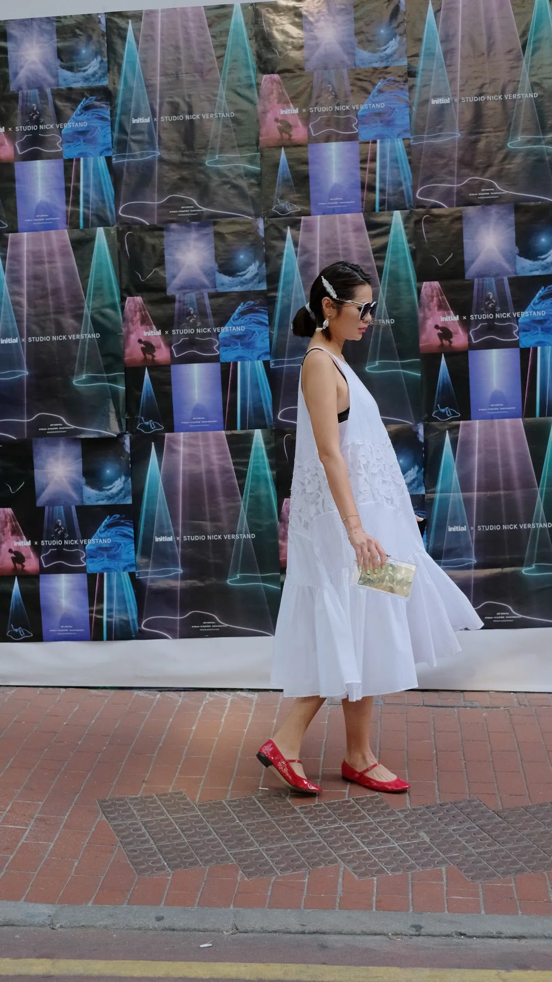 Premium White Mixed Fabrics Dolly Dress