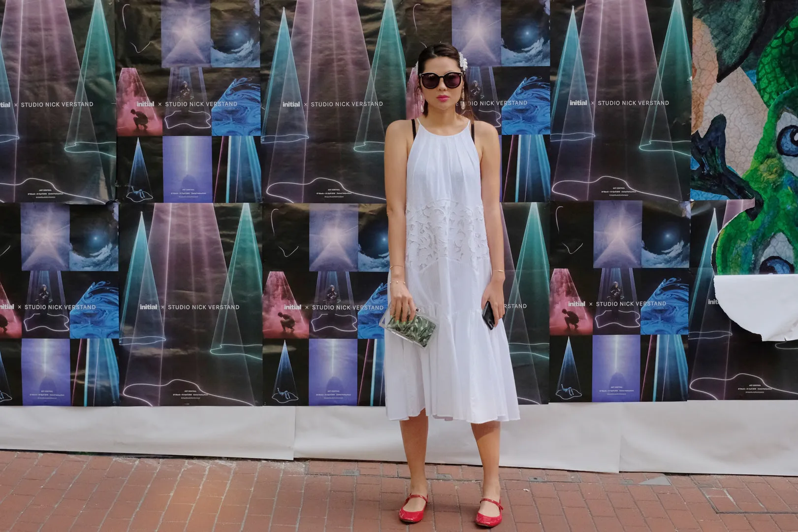 Premium White Mixed Fabrics Dolly Dress