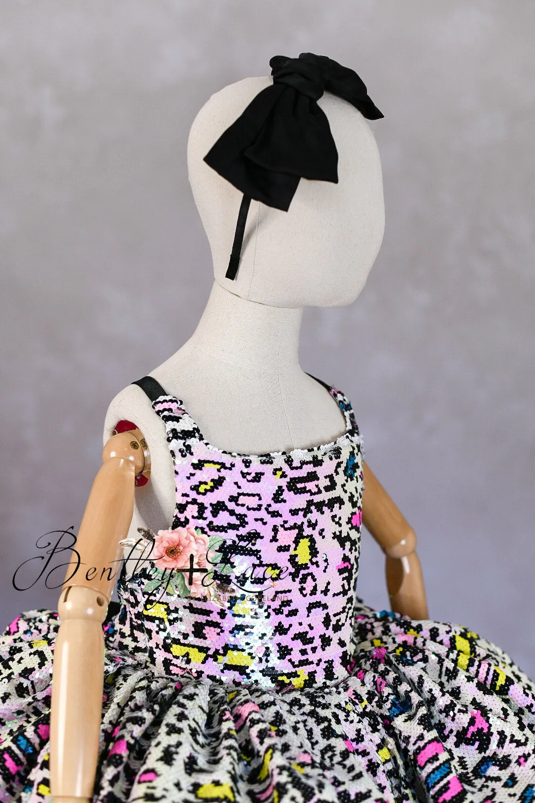 "Leopard Sass"  Petal Length Dress  ( 4 Year - Petite 5 Year)