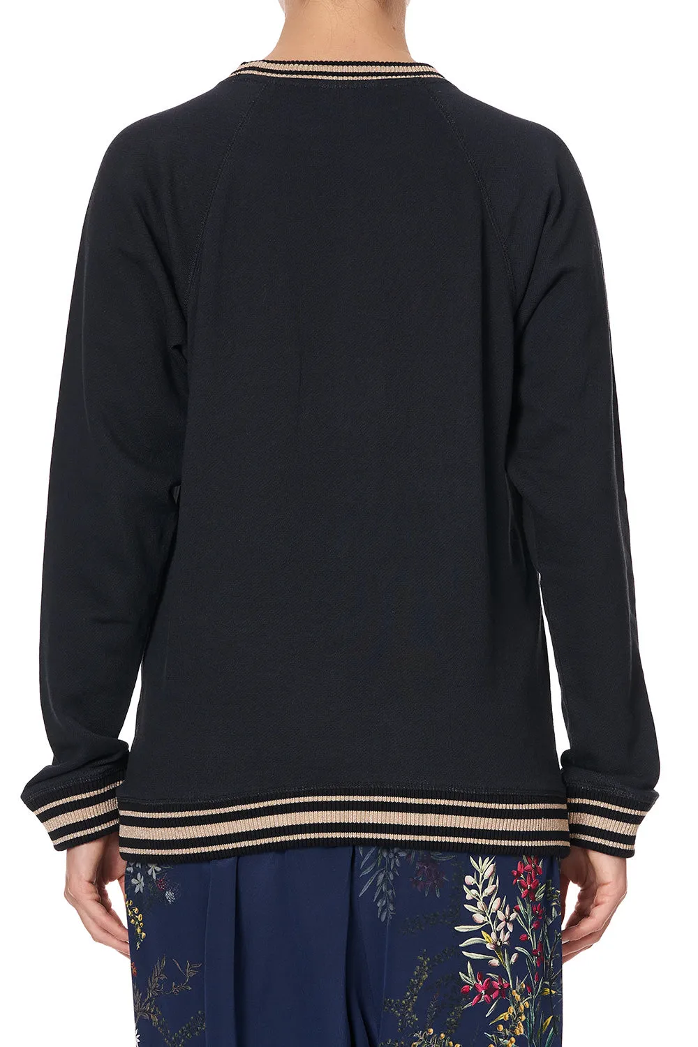 RAGLAN SLEEVE SWEATER WINGS IN ARMS