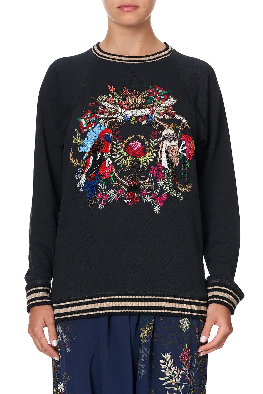RAGLAN SLEEVE SWEATER WINGS IN ARMS