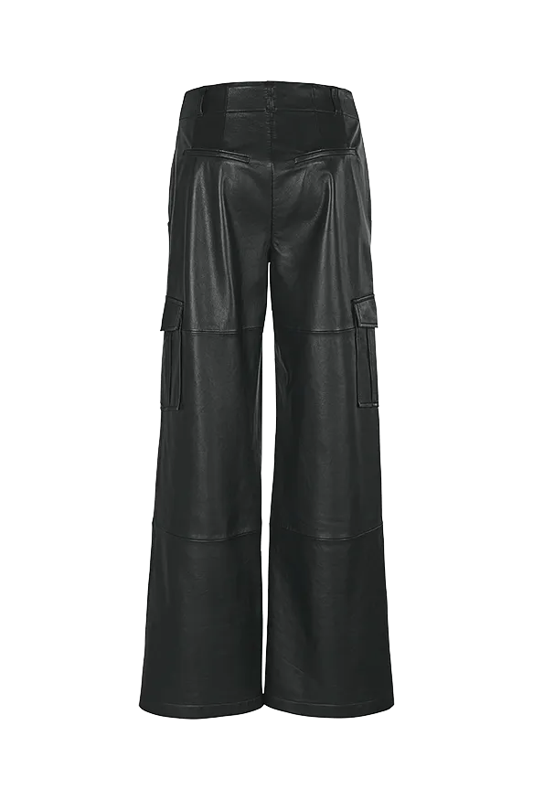 Riani Leather Cargo Trousers