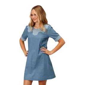 Roper Women's Blue Denim Western Dress