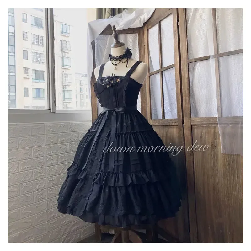 Rose Girl ~ Classic Lolita JSK Button Dress by Dawn and Morning Dew