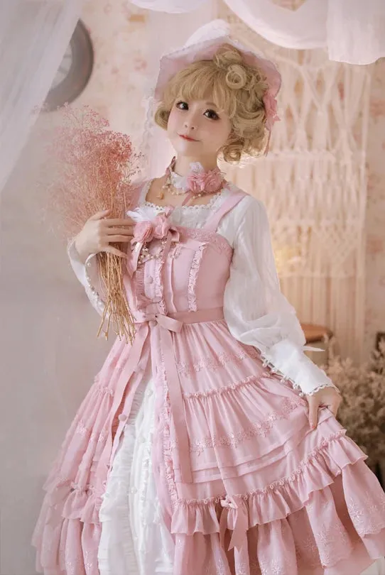 Rose Girl ~ Classic Lolita JSK Button Dress by Dawn and Morning Dew