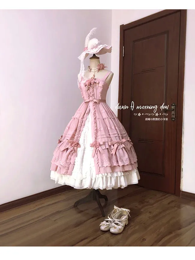 Rose Girl ~ Classic Lolita JSK Button Dress by Dawn and Morning Dew