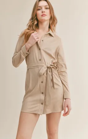 Sadie & Sage Girls Picnic Suede Dress