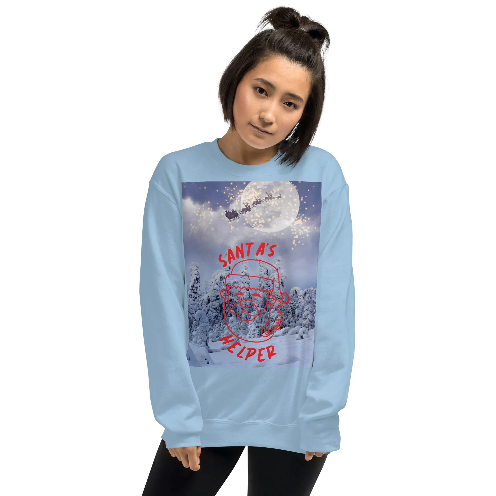 Santa's Little Helper Christmas Sweatshirt (Glamourange Christmas Sweatshirt Womens)