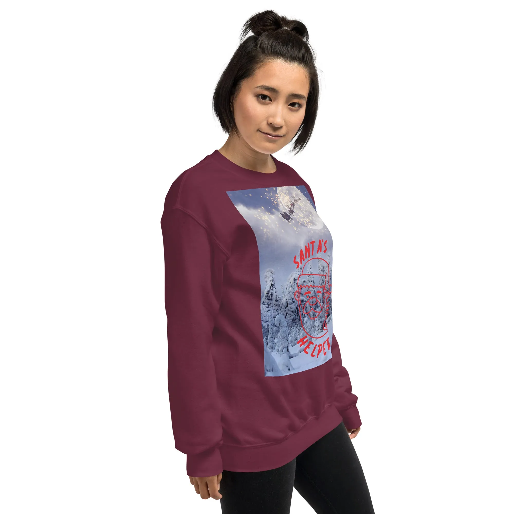 Santa's Little Helper Christmas Sweatshirt (Glamourange Christmas Sweatshirt Womens)