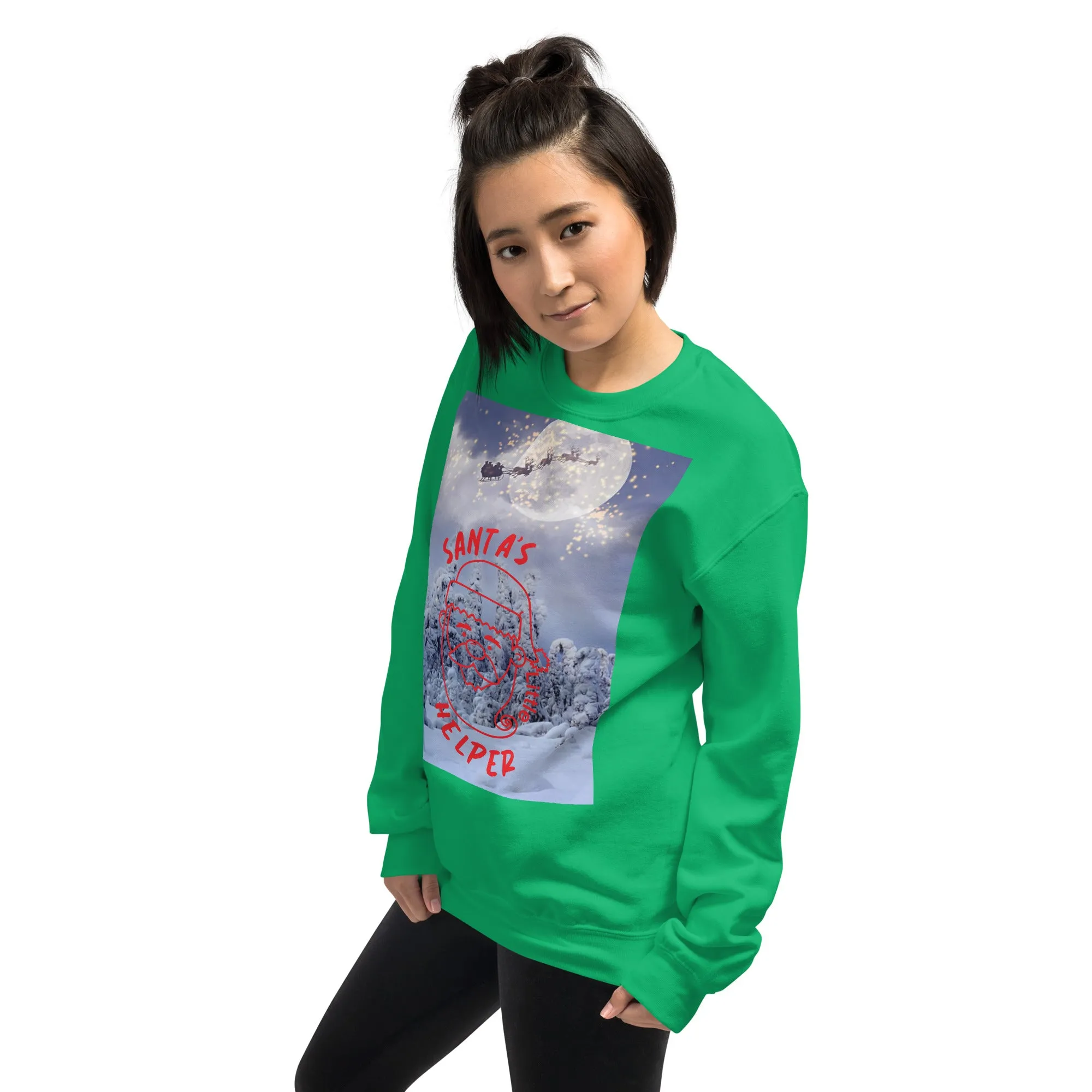 Santa's Little Helper Christmas Sweatshirt (Glamourange Christmas Sweatshirt Womens)