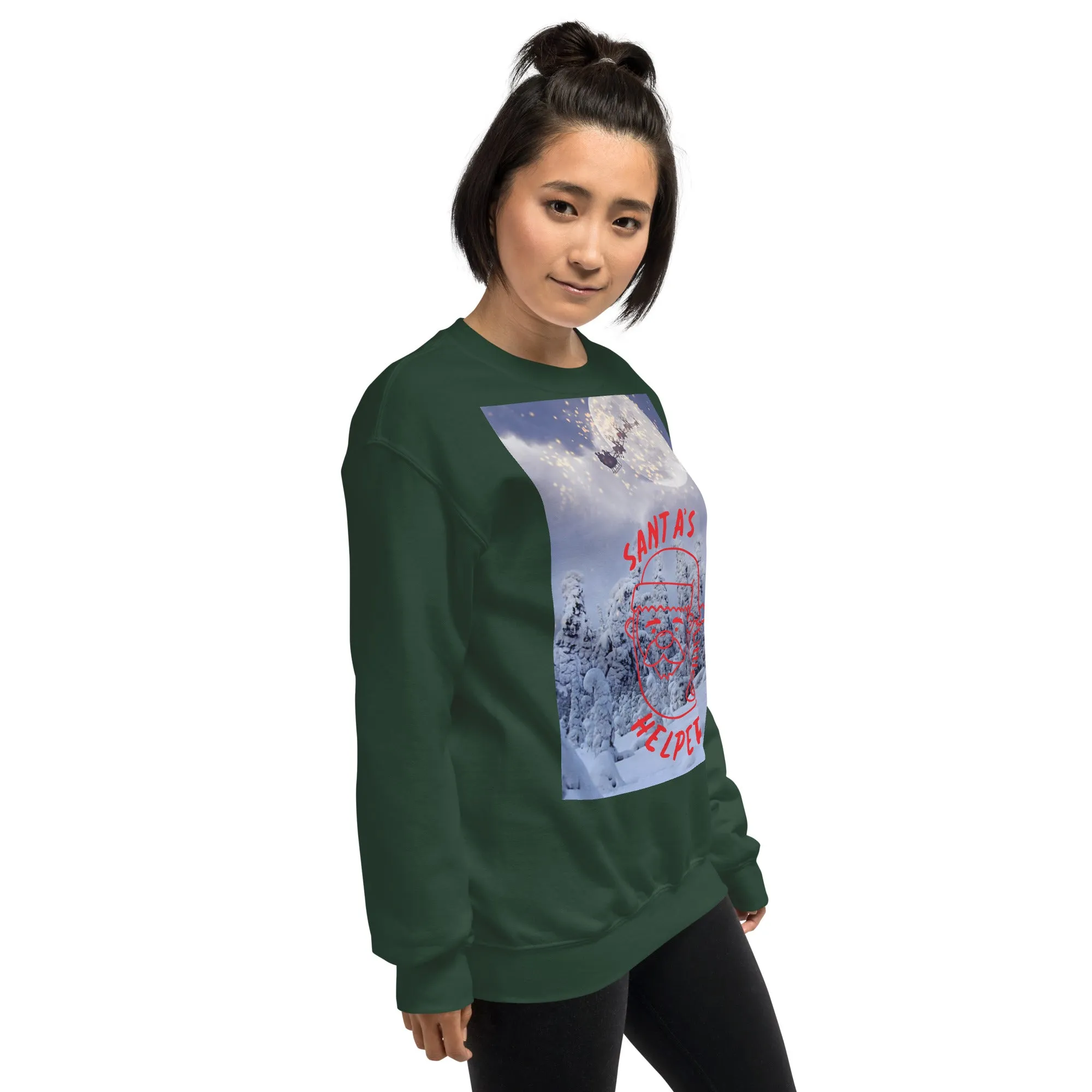 Santa's Little Helper Christmas Sweatshirt (Glamourange Christmas Sweatshirt Womens)