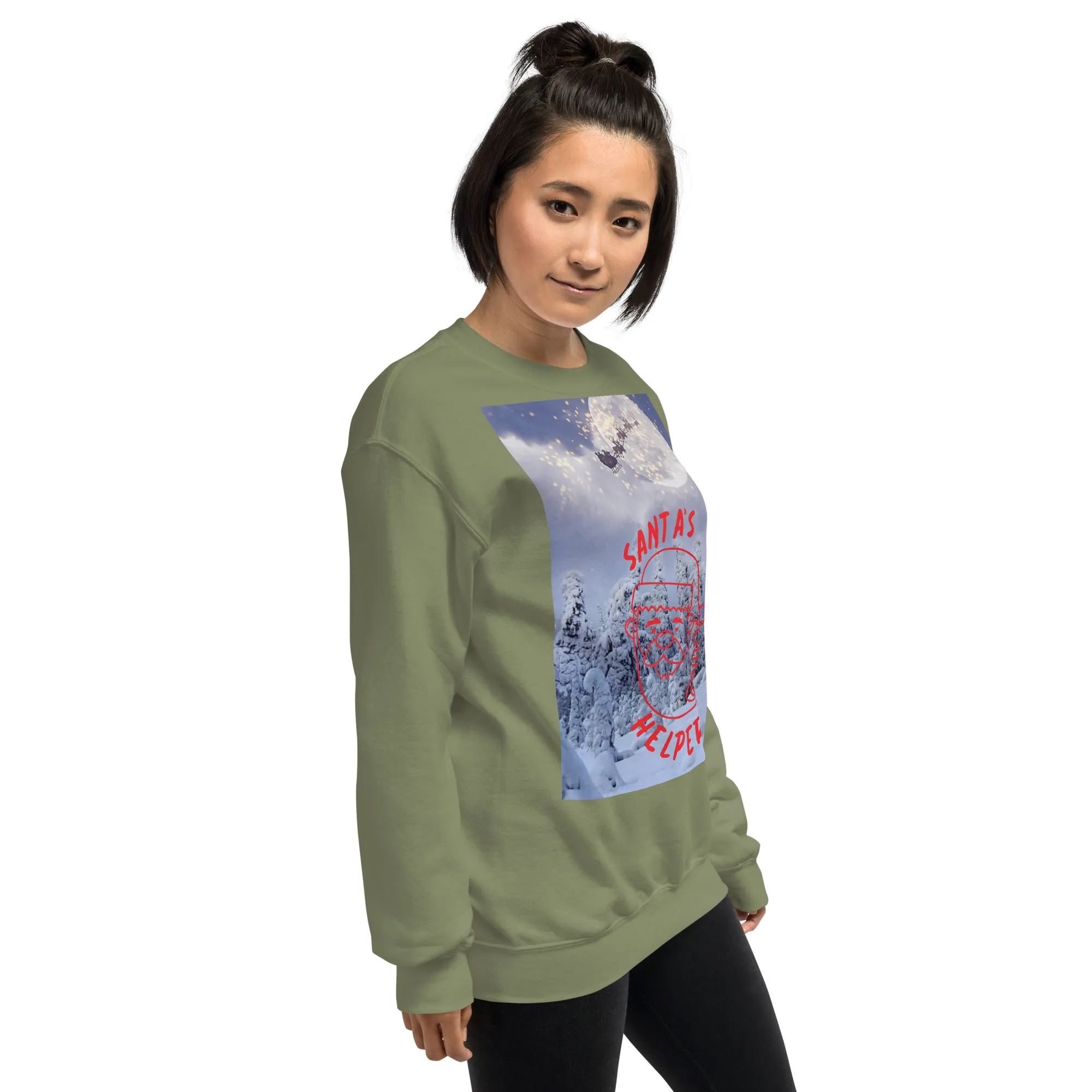 Santa's Little Helper Christmas Sweatshirt (Glamourange Christmas Sweatshirt Womens)
