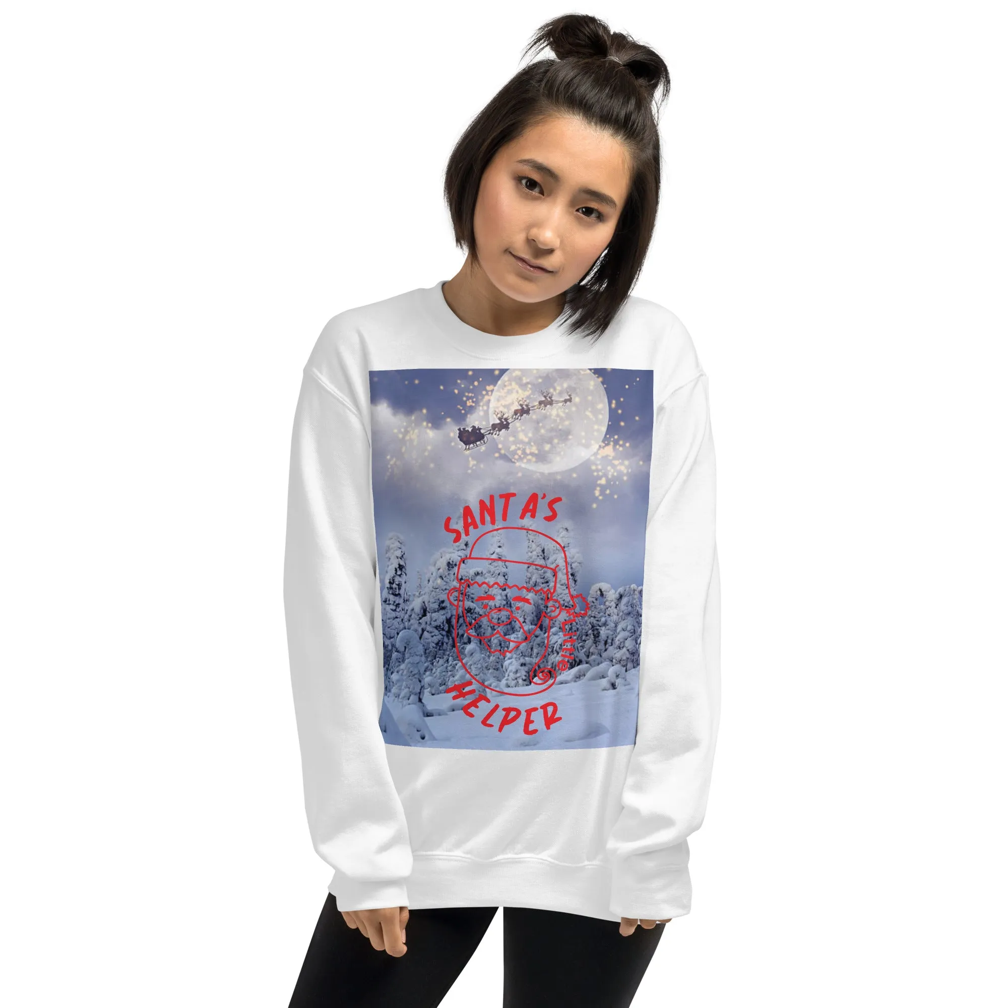 Santa's Little Helper Christmas Sweatshirt (Glamourange Christmas Sweatshirt Womens)