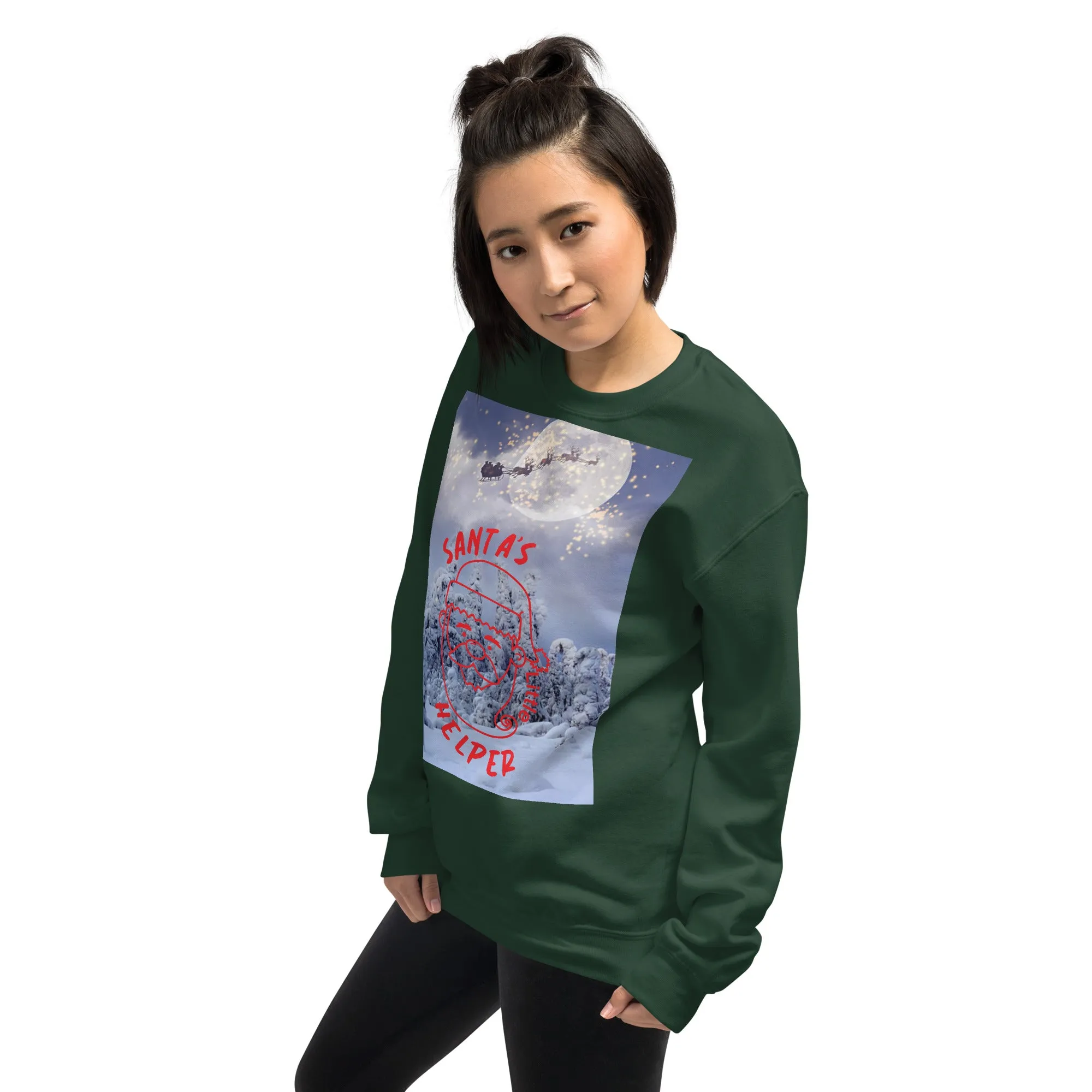 Santa's Little Helper Christmas Sweatshirt (Glamourange Christmas Sweatshirt Womens)