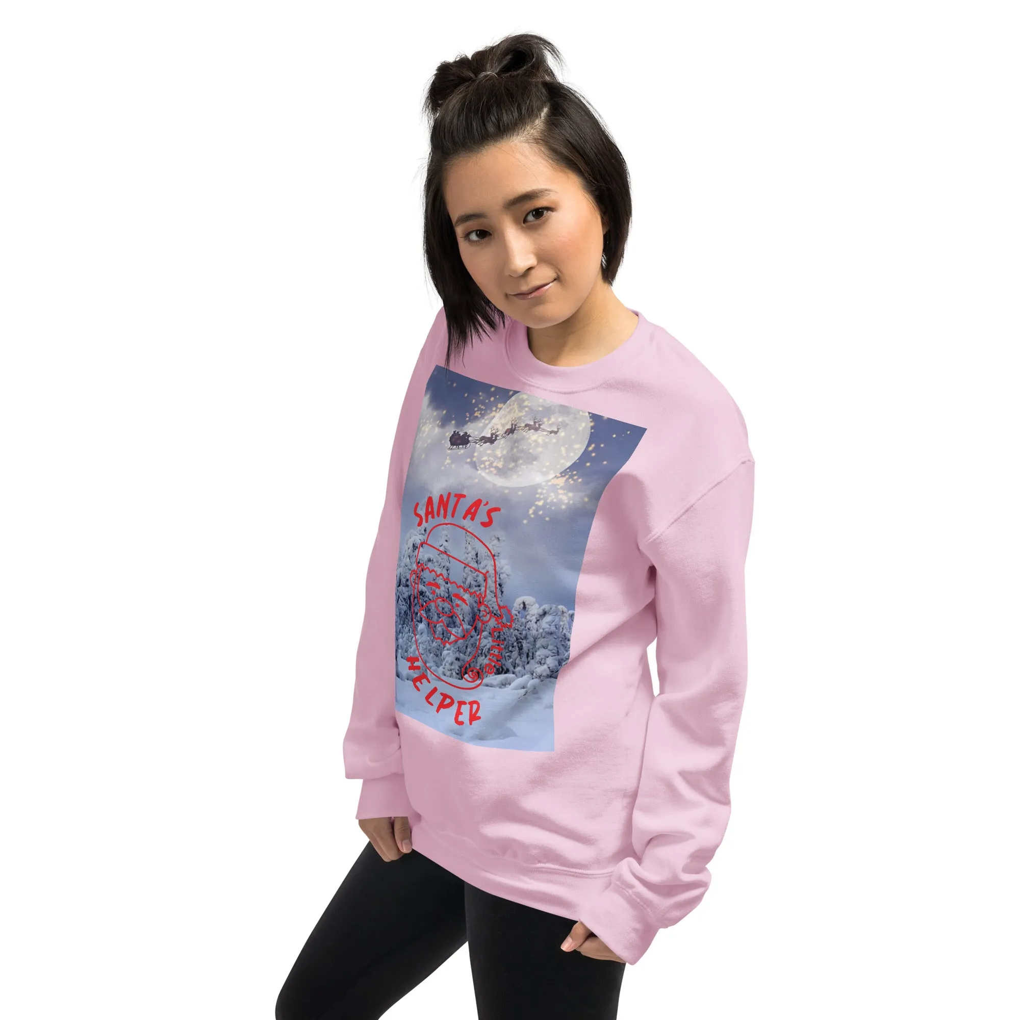Santa's Little Helper Christmas Sweatshirt (Glamourange Christmas Sweatshirt Womens)