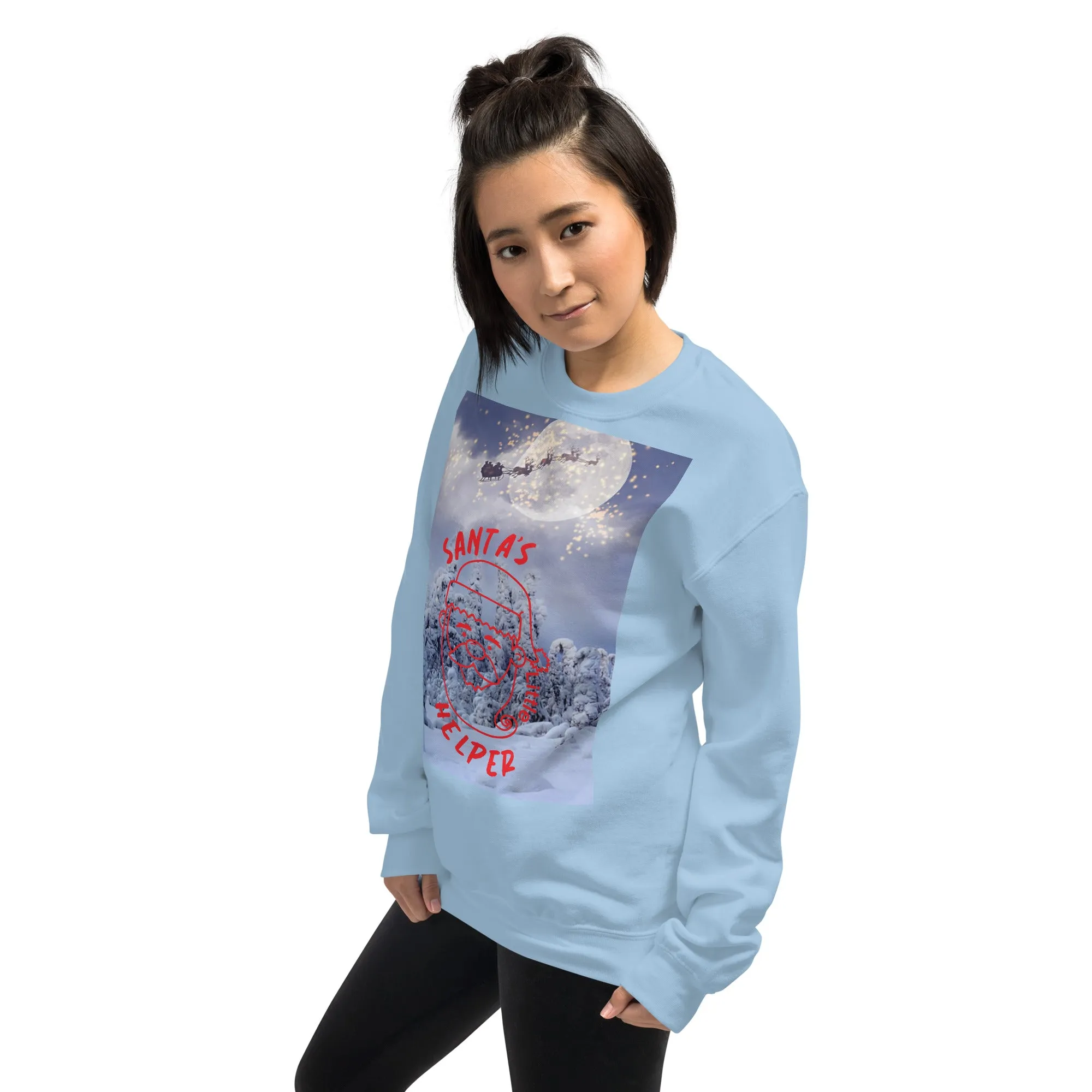 Santa's Little Helper Christmas Sweatshirt (Glamourange Christmas Sweatshirt Womens)