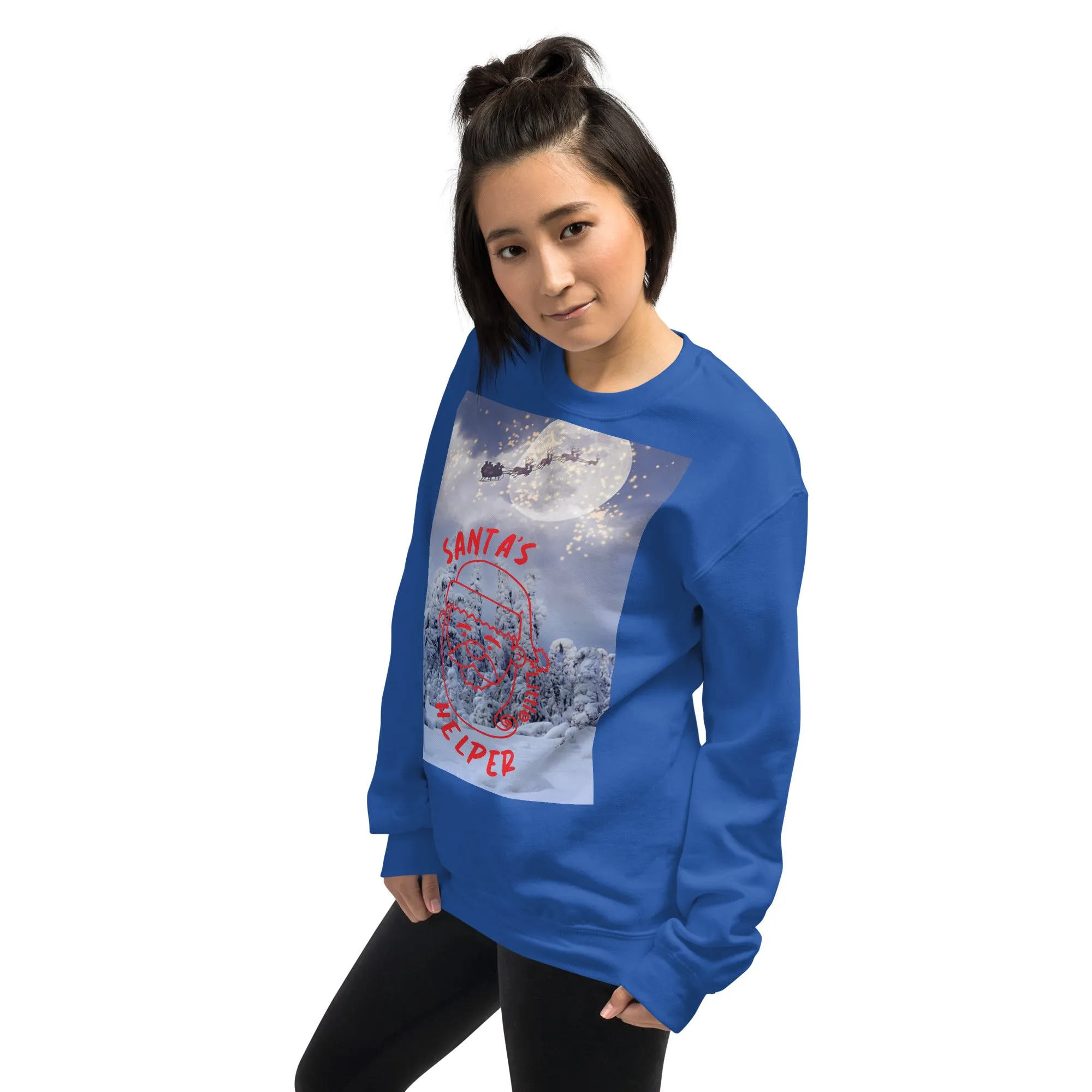 Santa's Little Helper Christmas Sweatshirt (Glamourange Christmas Sweatshirt Womens)