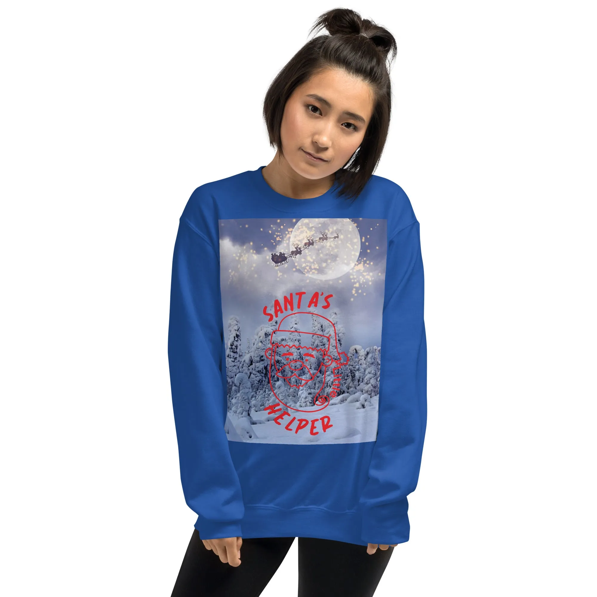 Santa's Little Helper Christmas Sweatshirt (Glamourange Christmas Sweatshirt Womens)