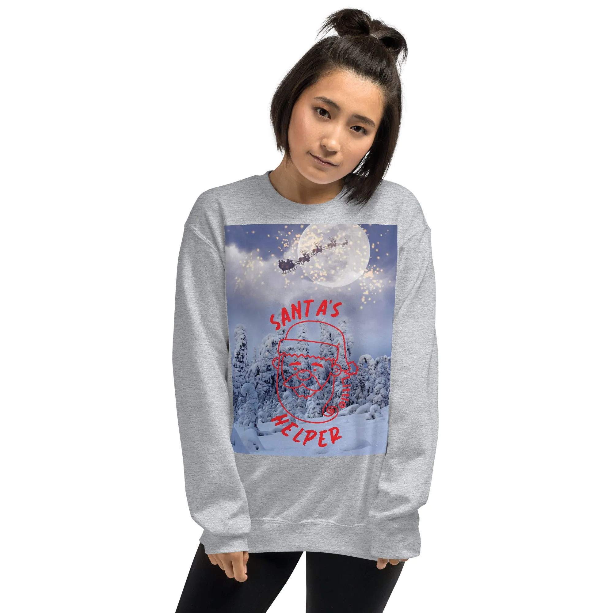 Santa's Little Helper Christmas Sweatshirt (Glamourange Christmas Sweatshirt Womens)