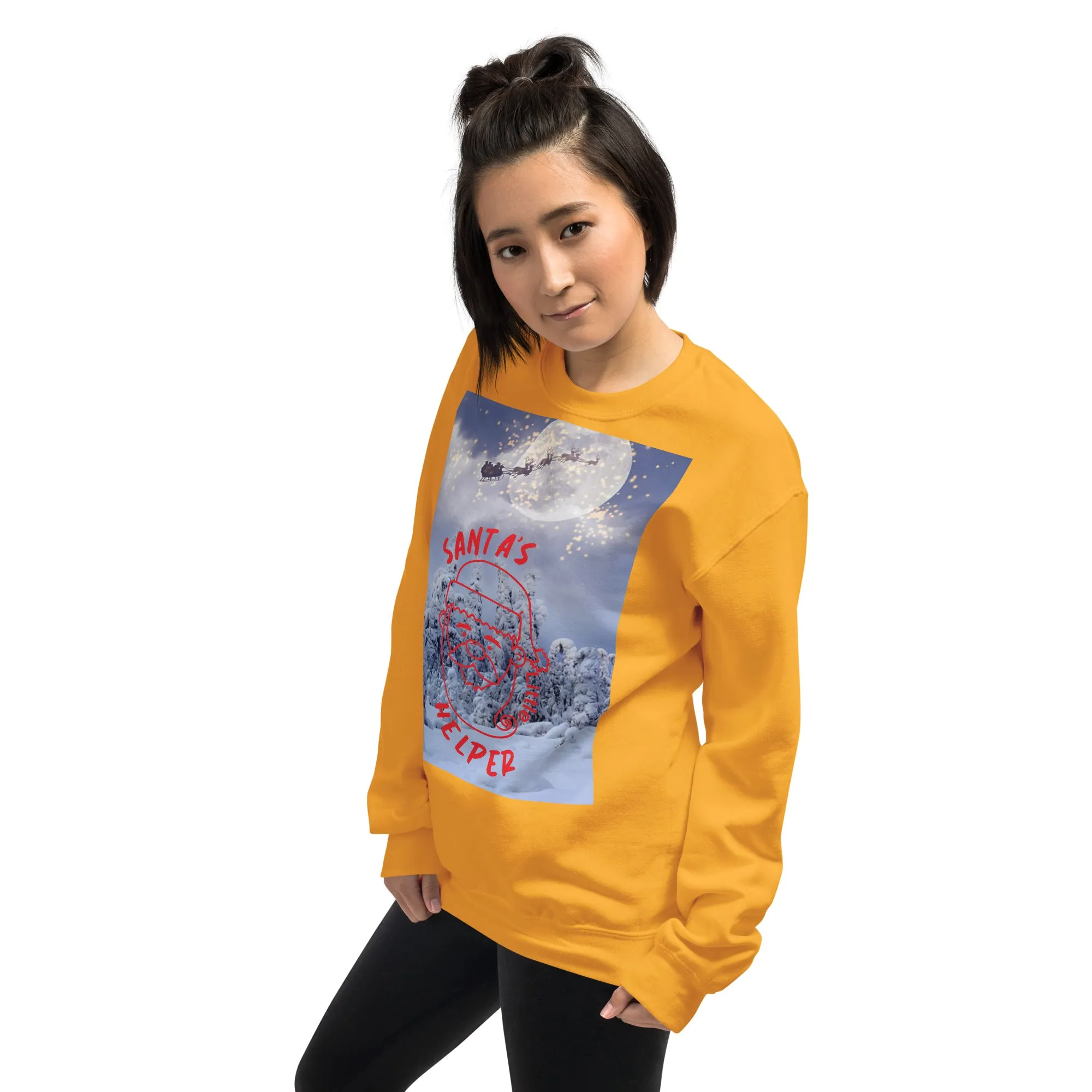 Santa's Little Helper Christmas Sweatshirt (Glamourange Christmas Sweatshirt Womens)