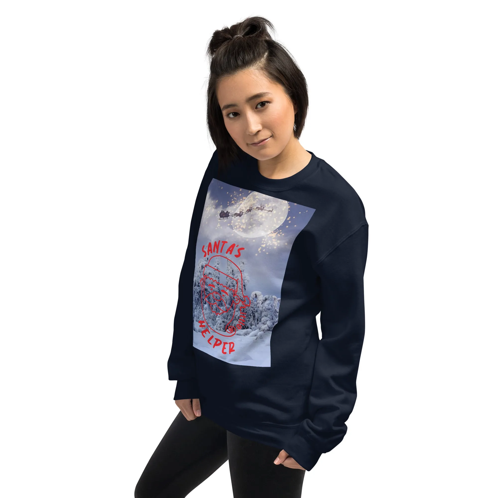 Santa's Little Helper Christmas Sweatshirt (Glamourange Christmas Sweatshirt Womens)