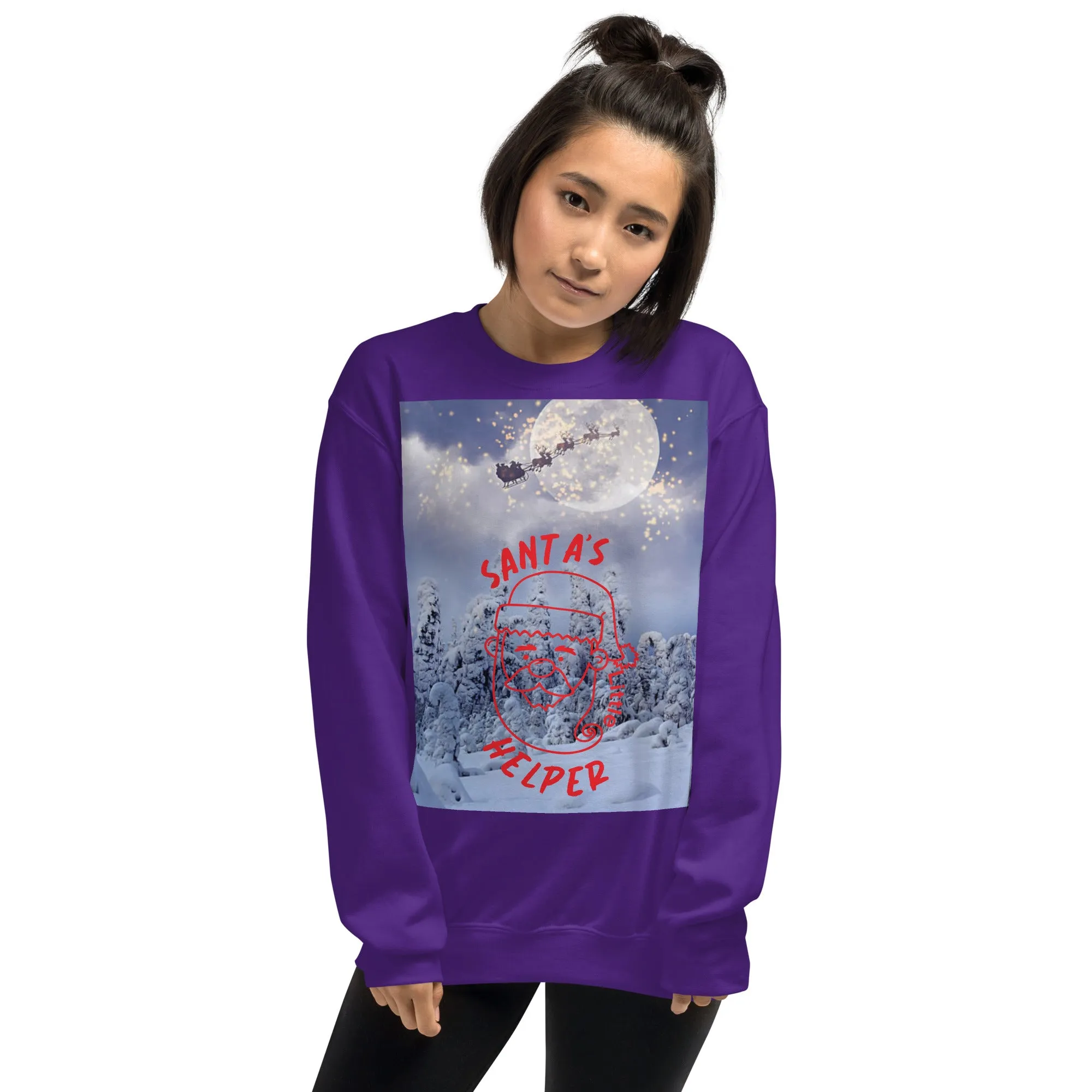 Santa's Little Helper Christmas Sweatshirt (Glamourange Christmas Sweatshirt Womens)