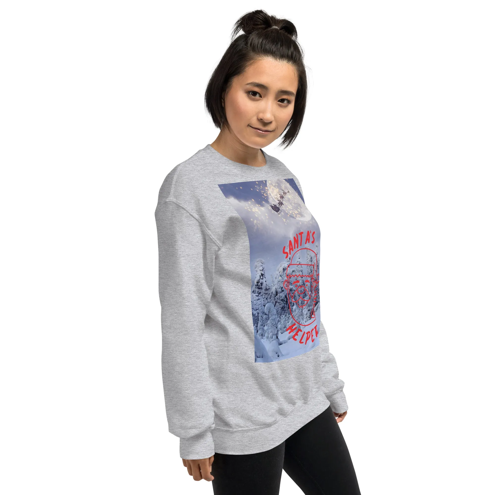 Santa's Little Helper Christmas Sweatshirt (Glamourange Christmas Sweatshirt Womens)