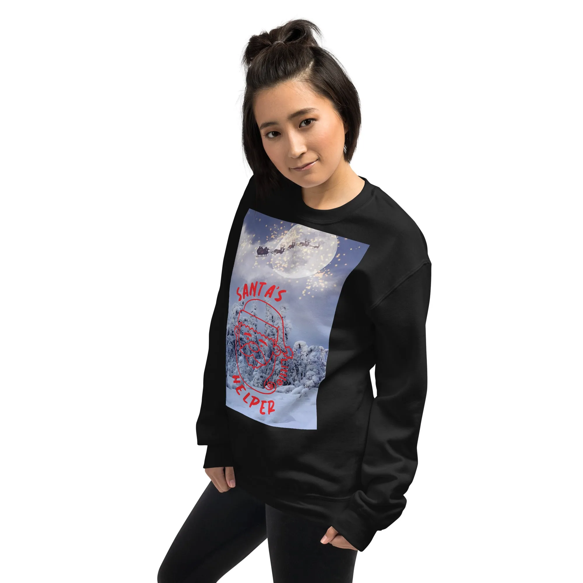 Santa's Little Helper Christmas Sweatshirt (Glamourange Christmas Sweatshirt Womens)