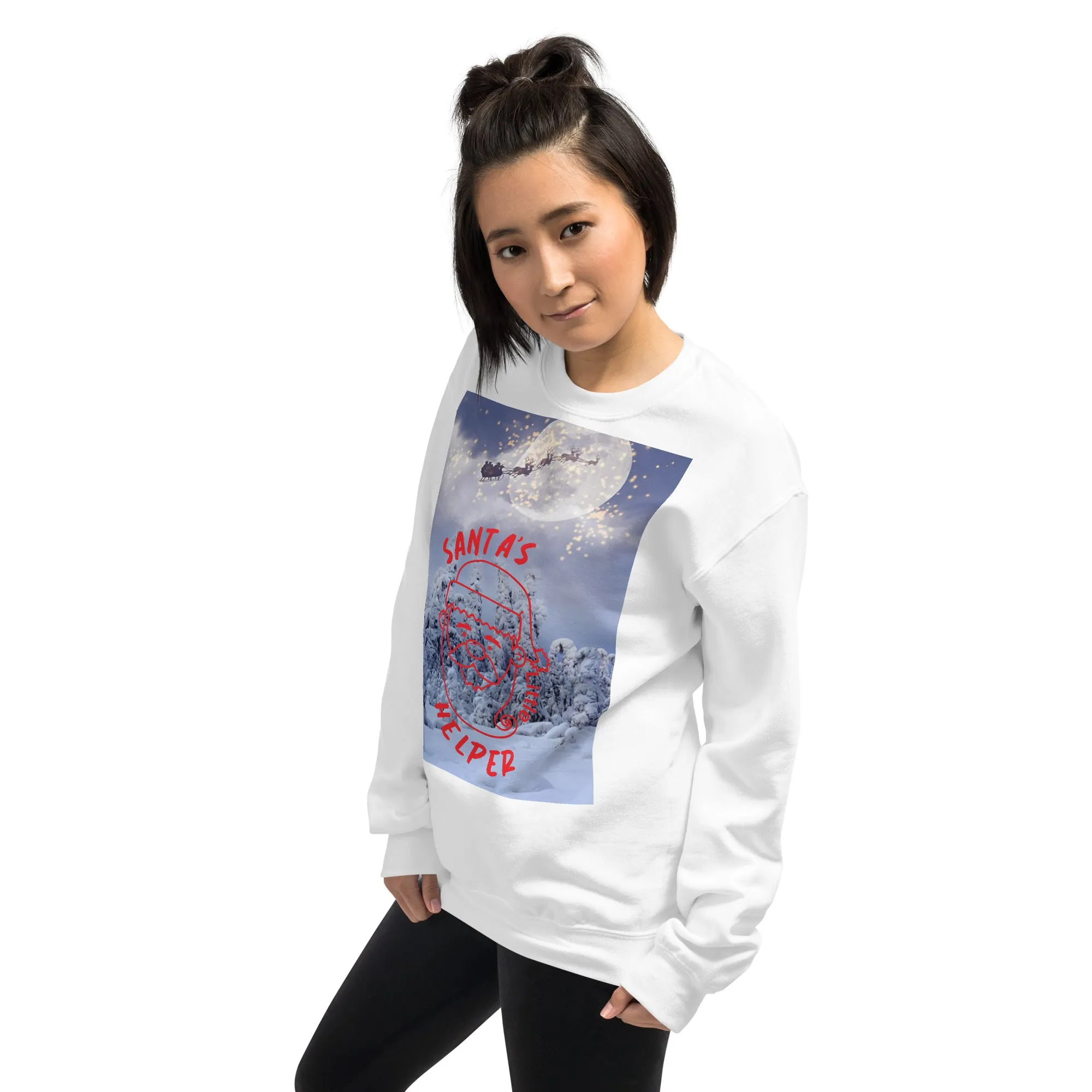 Santa's Little Helper Christmas Sweatshirt (Glamourange Christmas Sweatshirt Womens)