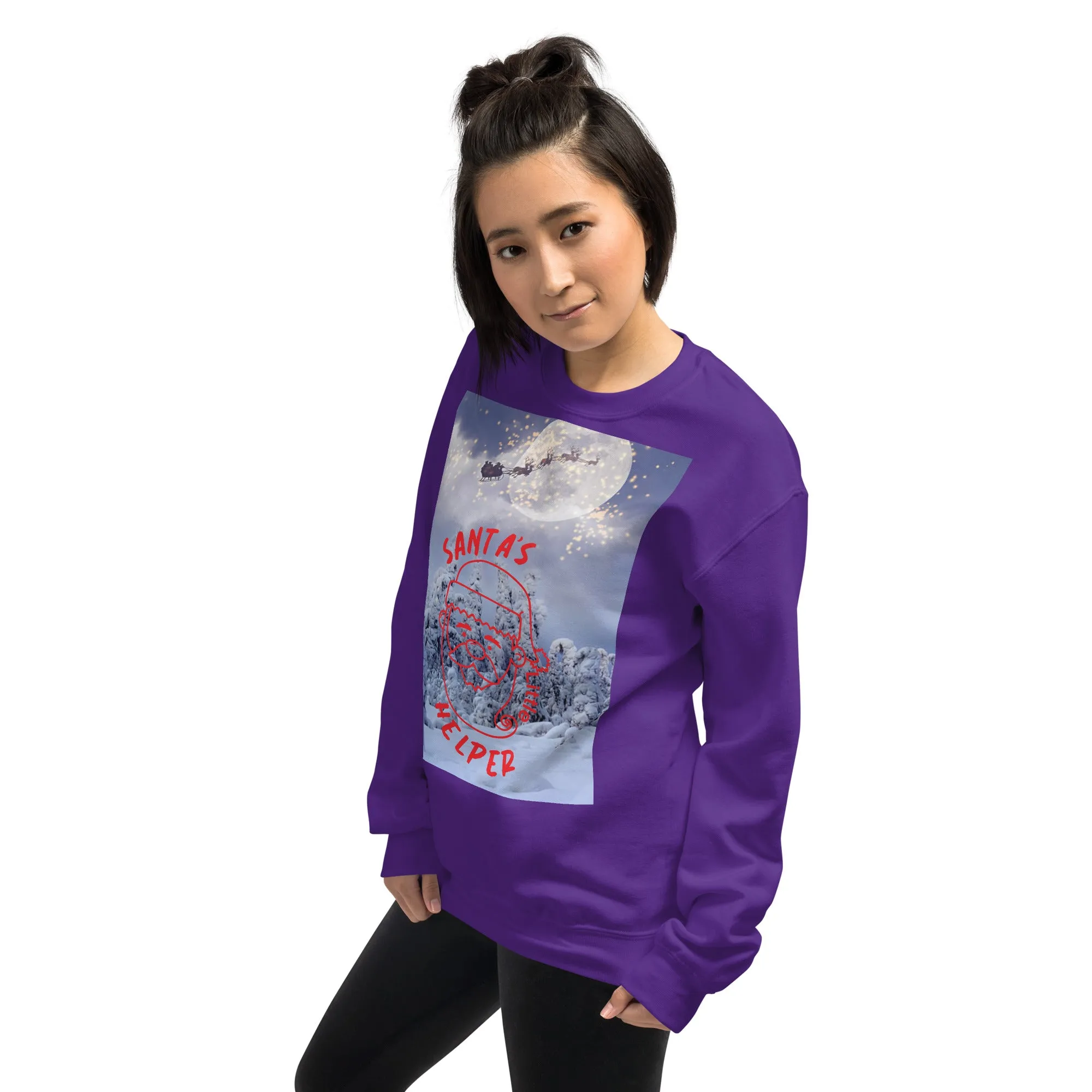 Santa's Little Helper Christmas Sweatshirt (Glamourange Christmas Sweatshirt Womens)