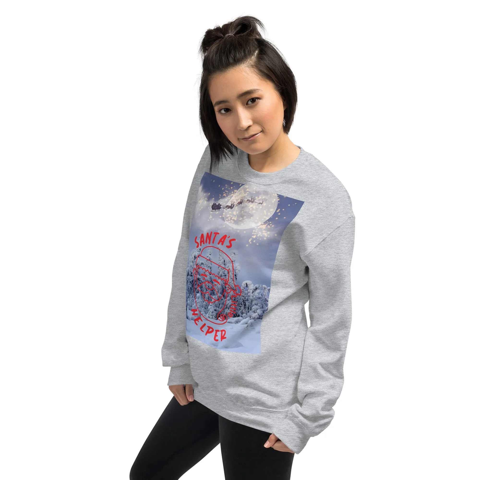 Santa's Little Helper Christmas Sweatshirt (Glamourange Christmas Sweatshirt Womens)