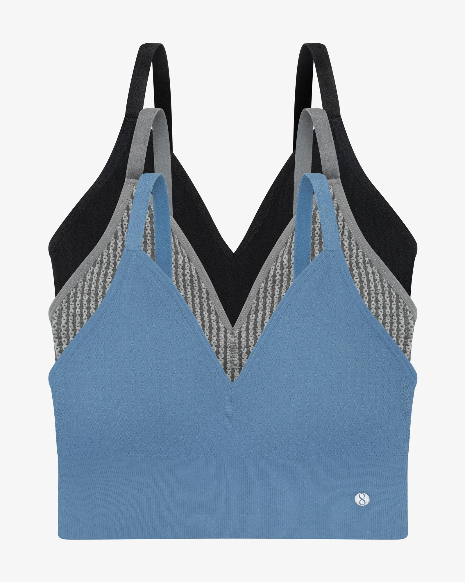 Seamless Chain Link Bra 3-Pack