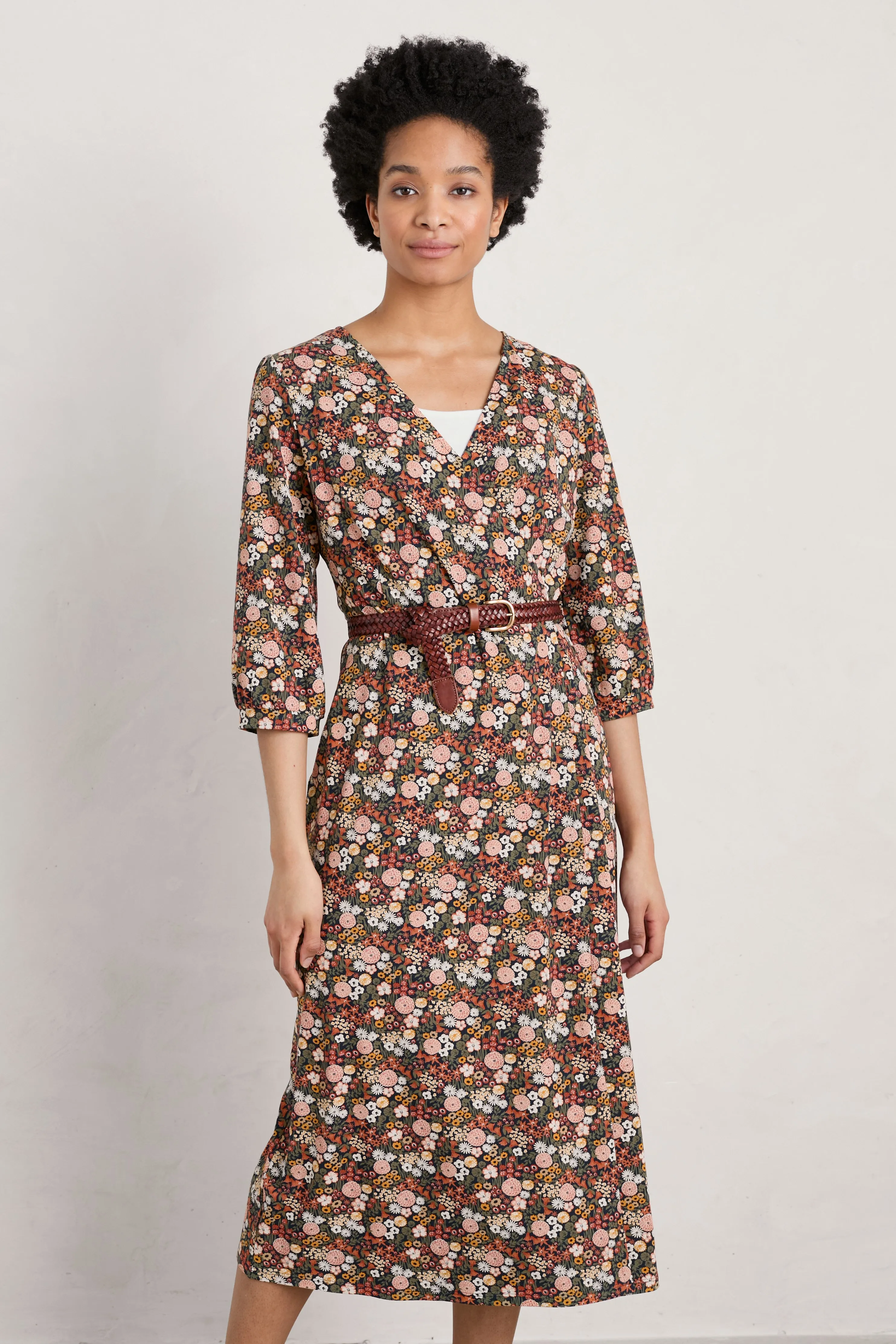 Seasalt Sowena Dress - Companion Border Terracotta