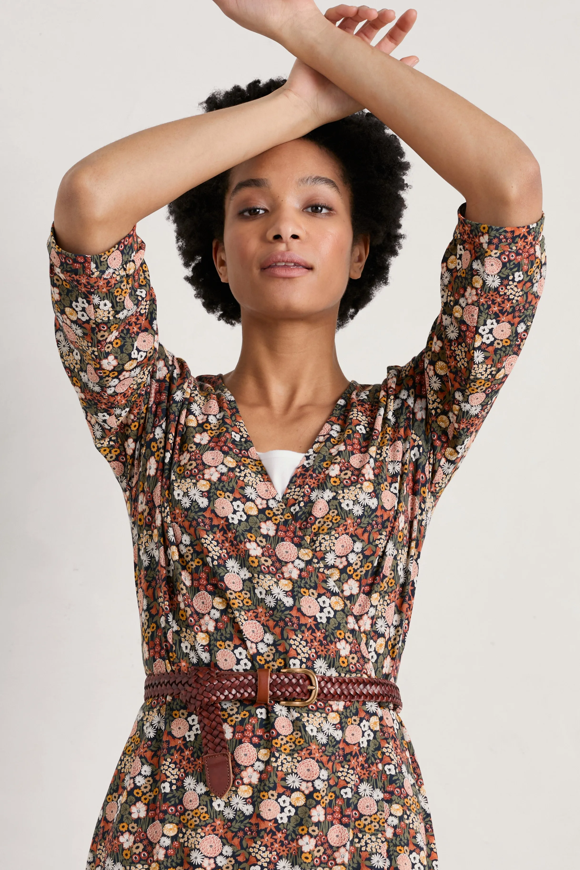 Seasalt Sowena Dress - Companion Border Terracotta
