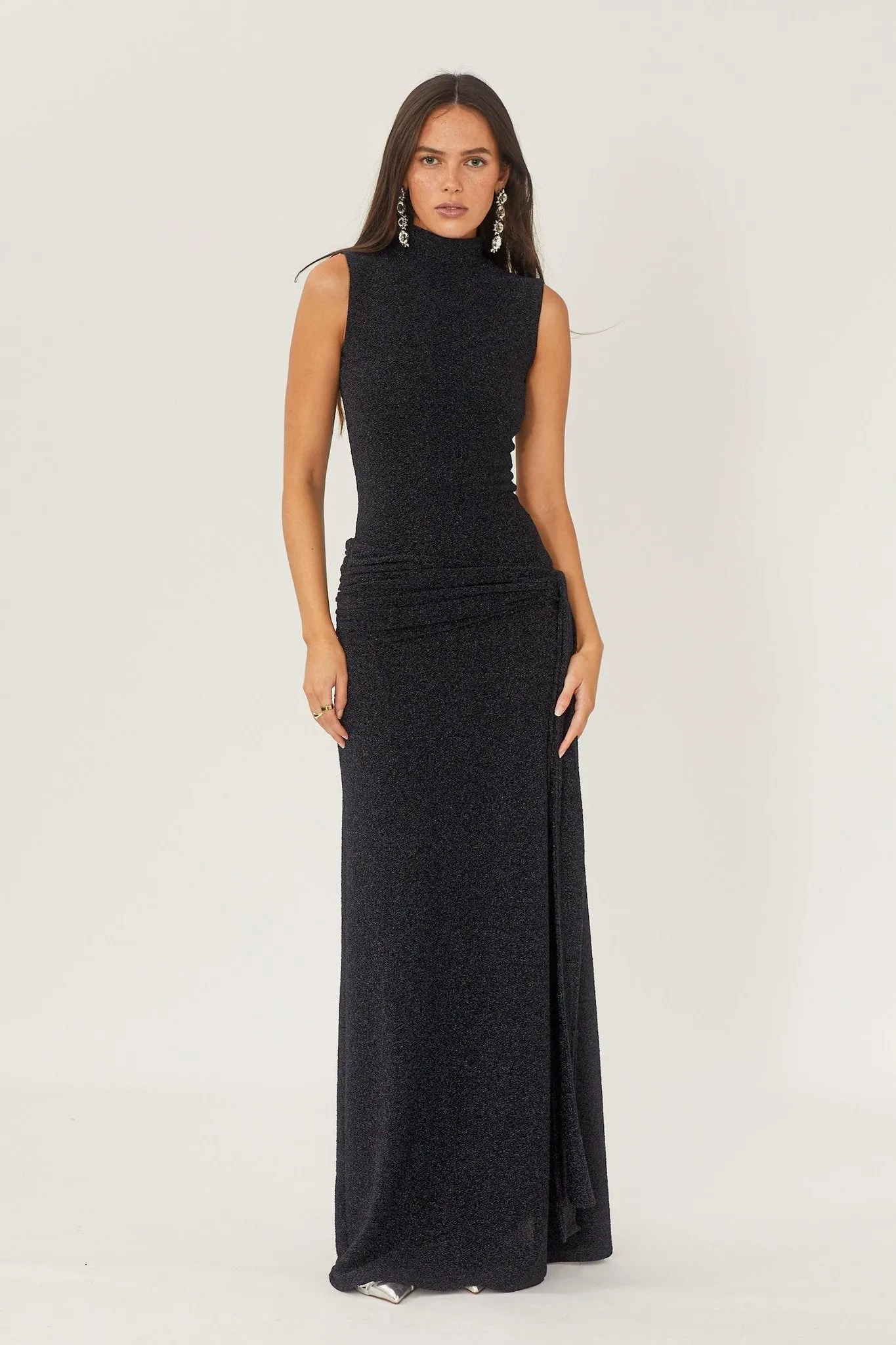 Shanna maxi dress in metallic strap