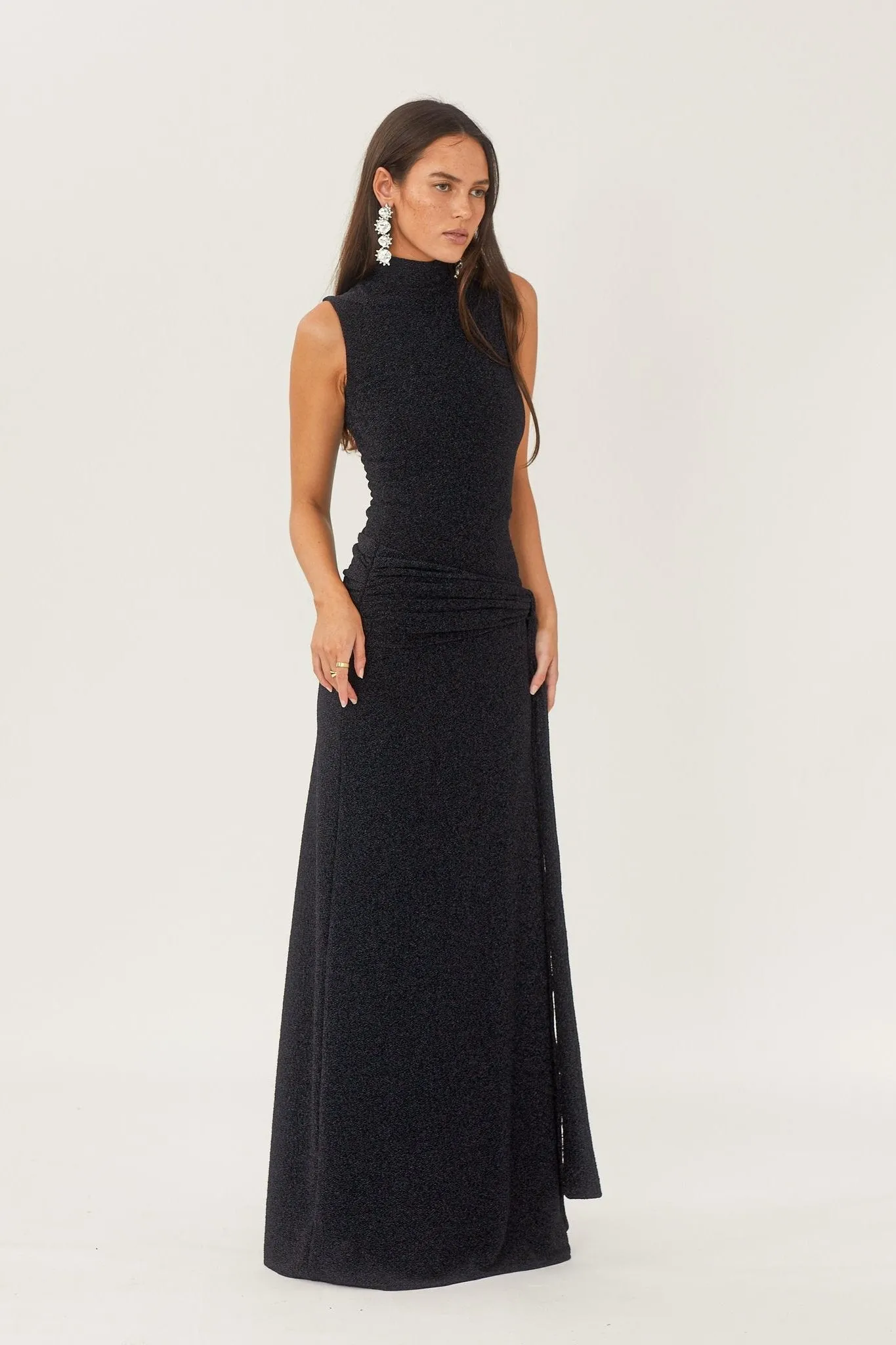Shanna maxi dress in metallic strap