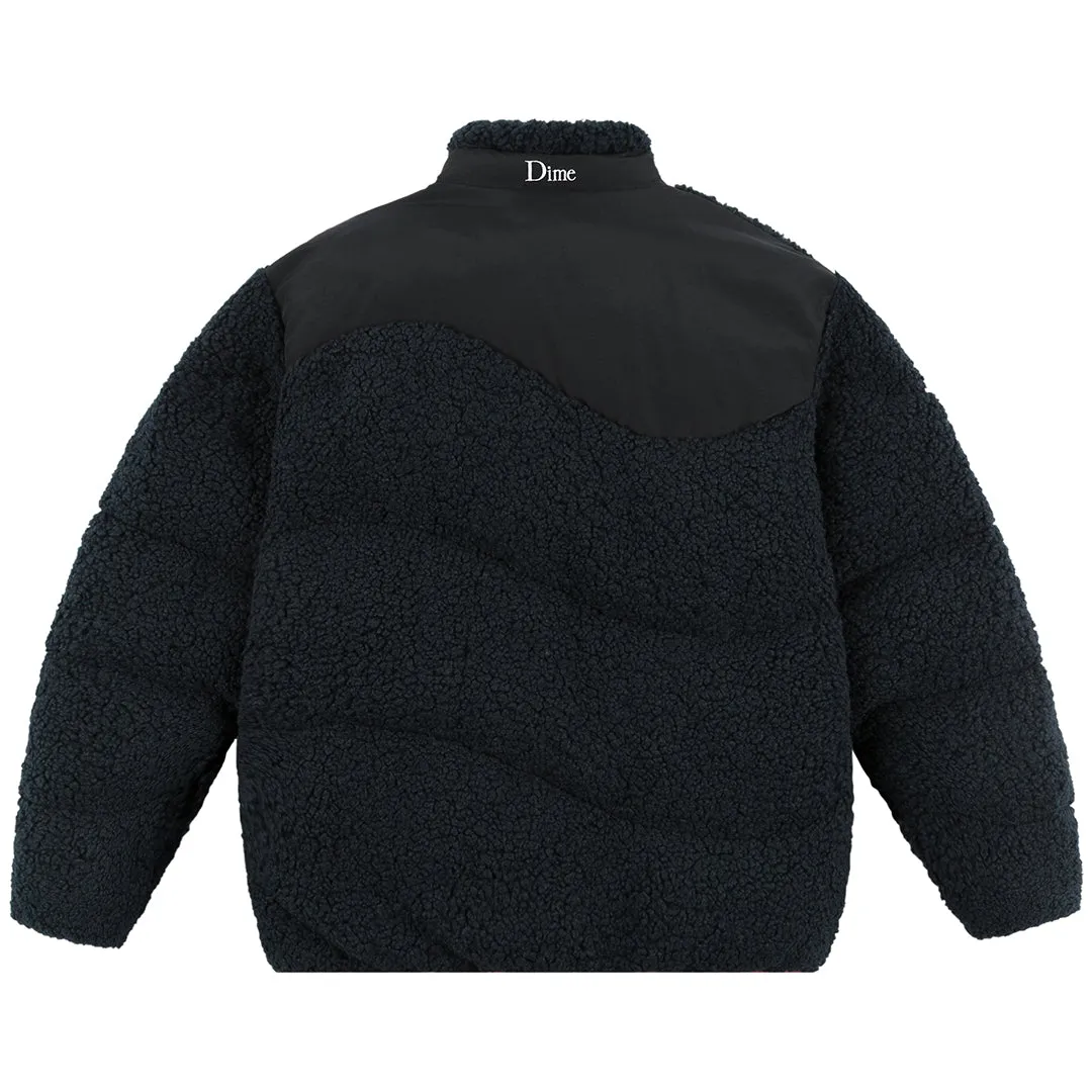 Sherpa Puffer Jacket - Navy