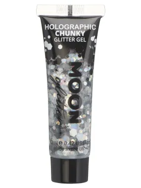 Silver Holographic Chunky Glitter Gel each