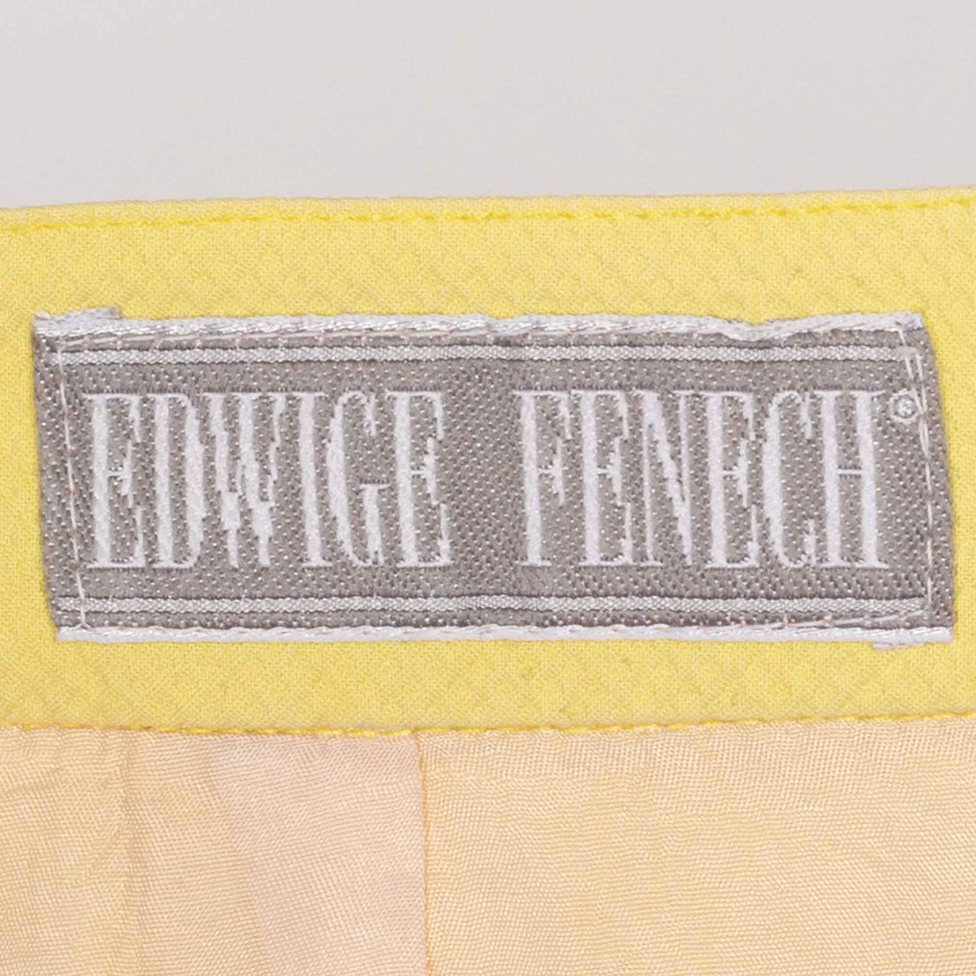 Small 80s Yellow Waffle Textured Mini Skirt 26.5"