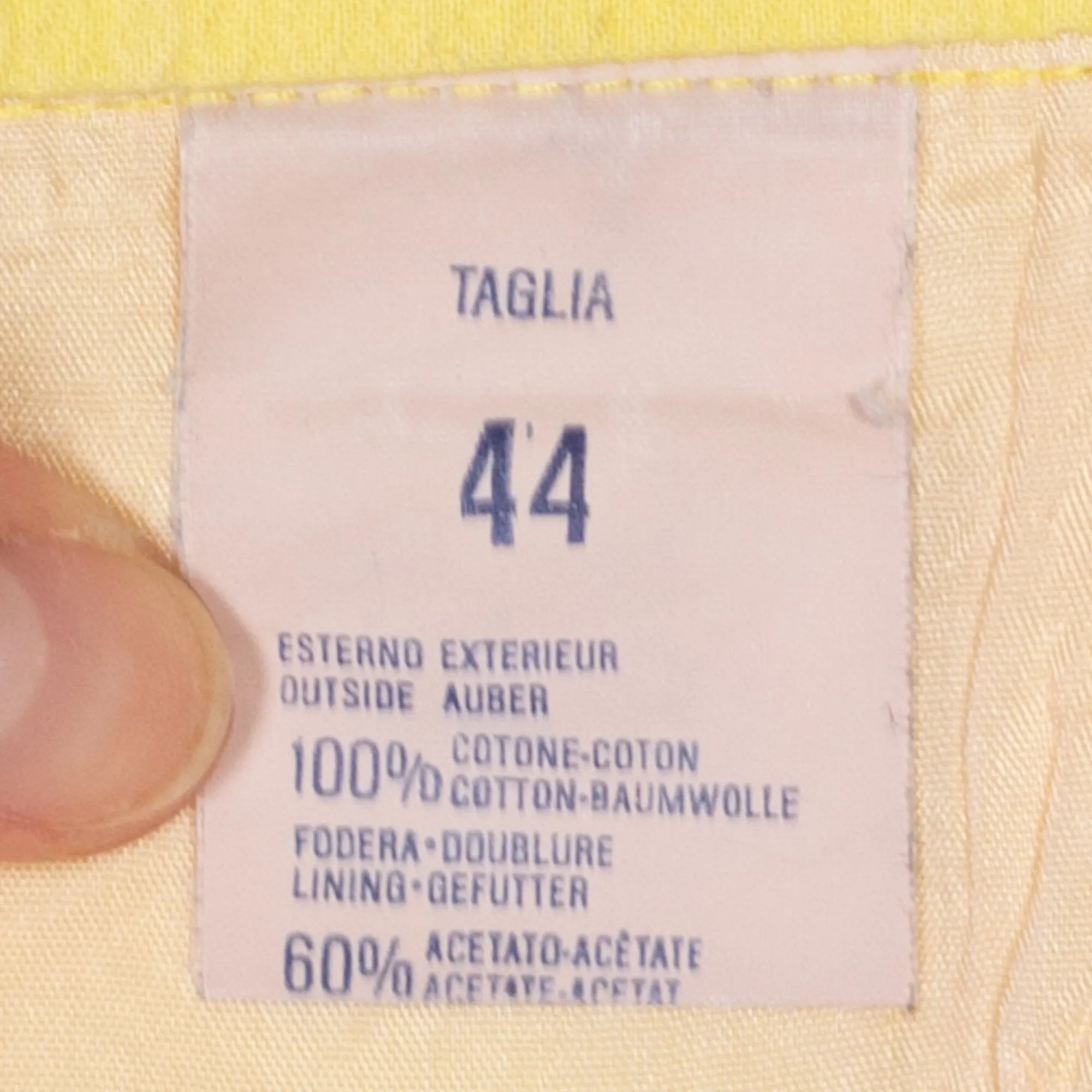 Small 80s Yellow Waffle Textured Mini Skirt 26.5"