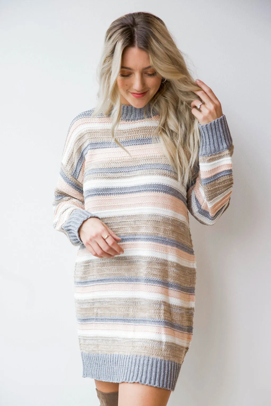 so lost striped sweater dress